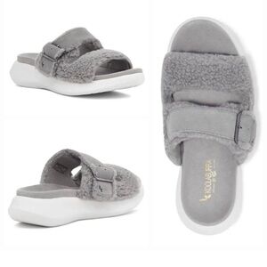 Nib Koolaburra by UGG Womens Pasea Slide Sandal Slippers Grey